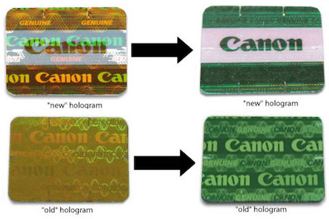 Защитная голограмма Canon